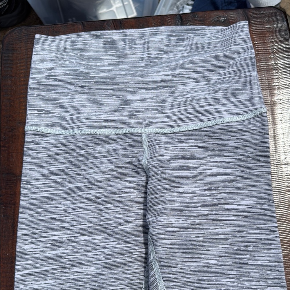 Gray High-Waisted Leggings